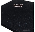 RUBBER FITNESS FLOORING HD GYM TILES (แผ่นยางกันกระแทกฟิตเนส รุ่น HD GYM) BLACK DOT BLUE SIZE 50x50x2.5CM WEIGHT 5KG 1Y.